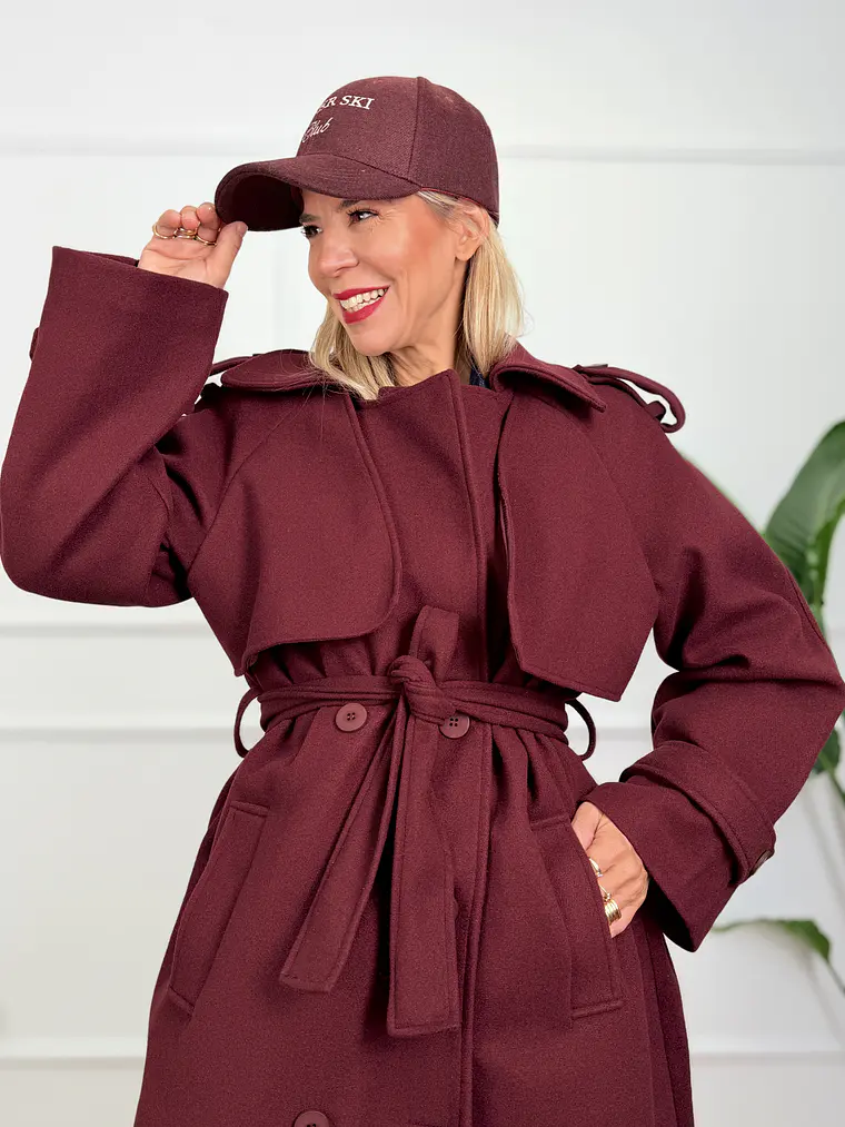 Neveser Coat Burgundy 5280016  5