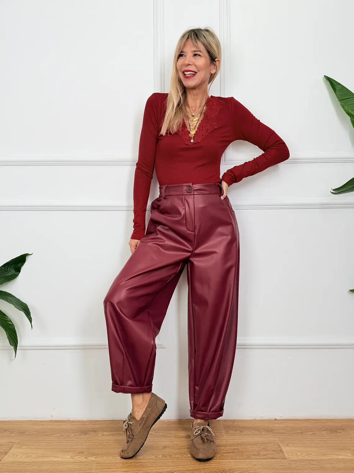 Chalet Blouse Cherry Red 16779  2