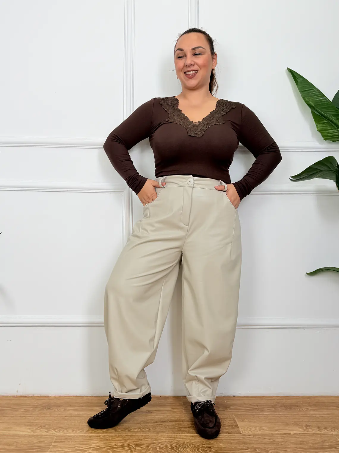 Chalet Blouse Brown 16779 2