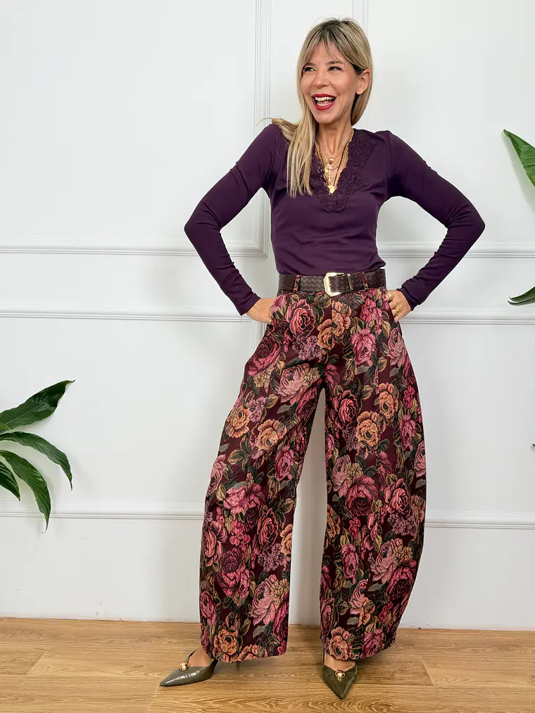 Chalet Blouse Eggplant 16779   3