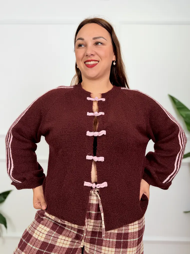 Dash Cardigan Bordeaux 51567  1