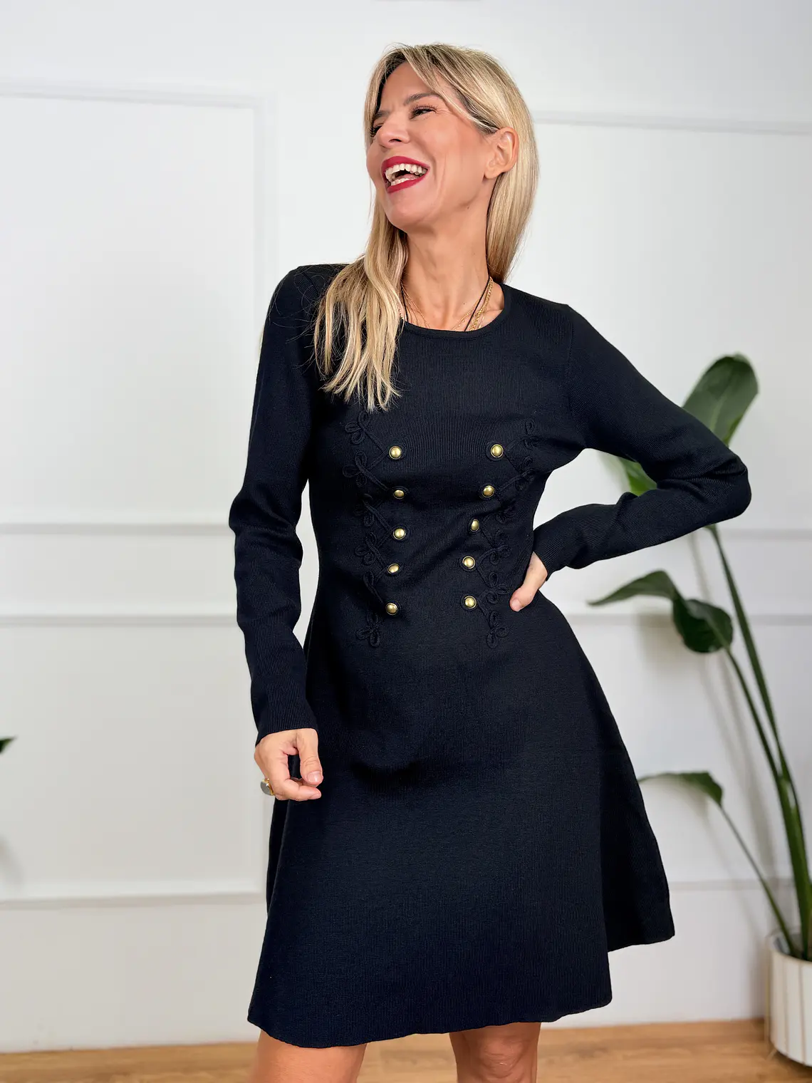 Sibylla Mini Dress Black AB5597  1