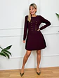 Sibylla Mini Dress Burgundy AB5597 - thumbnail 4