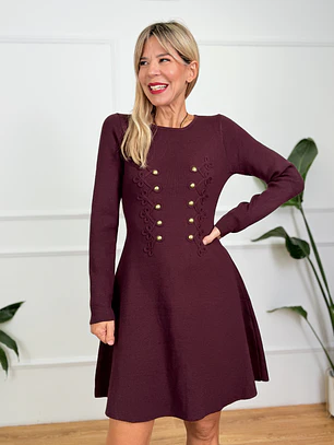 Sibylla Mini Dress Burgundy AB5597
