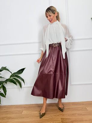 Philippa Skirt Wine 7953 