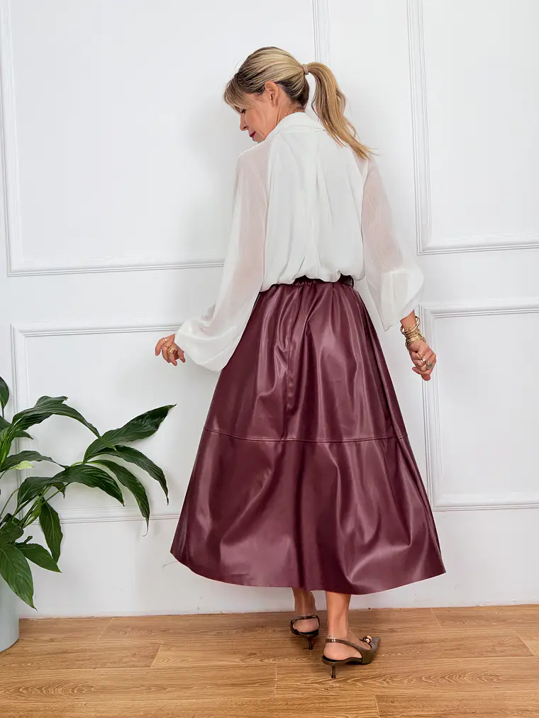 Philippa Skirt Wine 7953  4