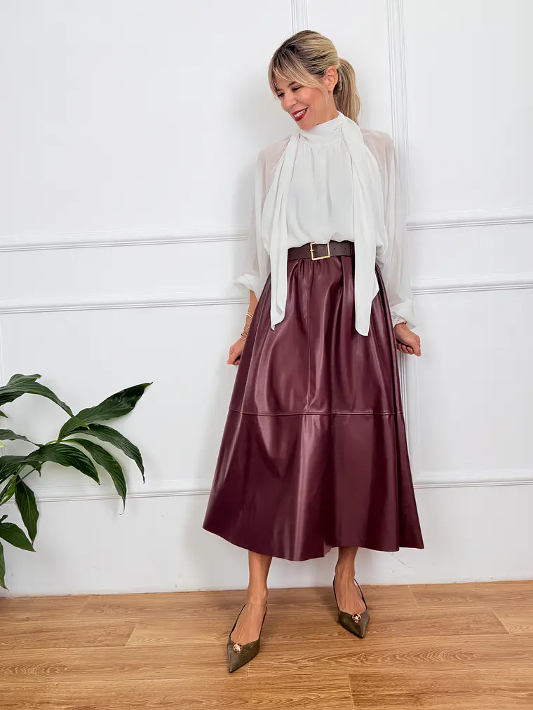 Philippa Skirt Wine 7953  3