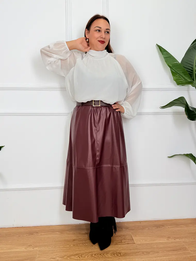 Philippa Skirt Wine 7953  2