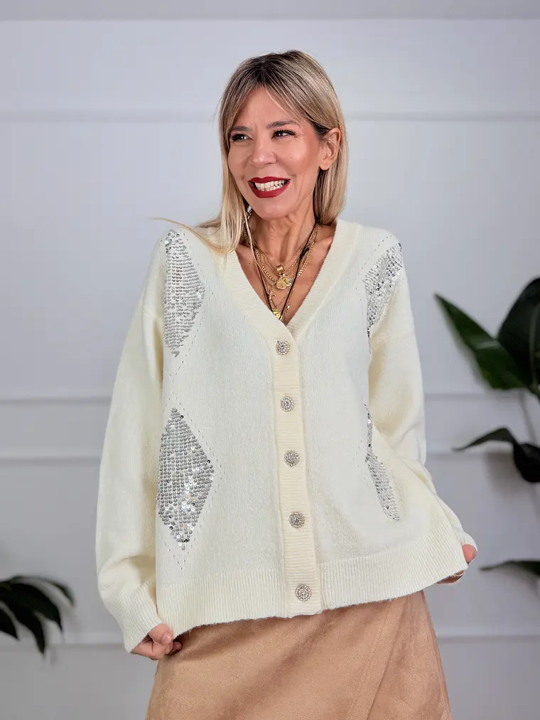 Stanislas Cardigan Ivory 6248  1