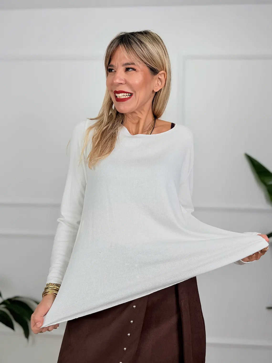 Maize Blouse White 21429 1