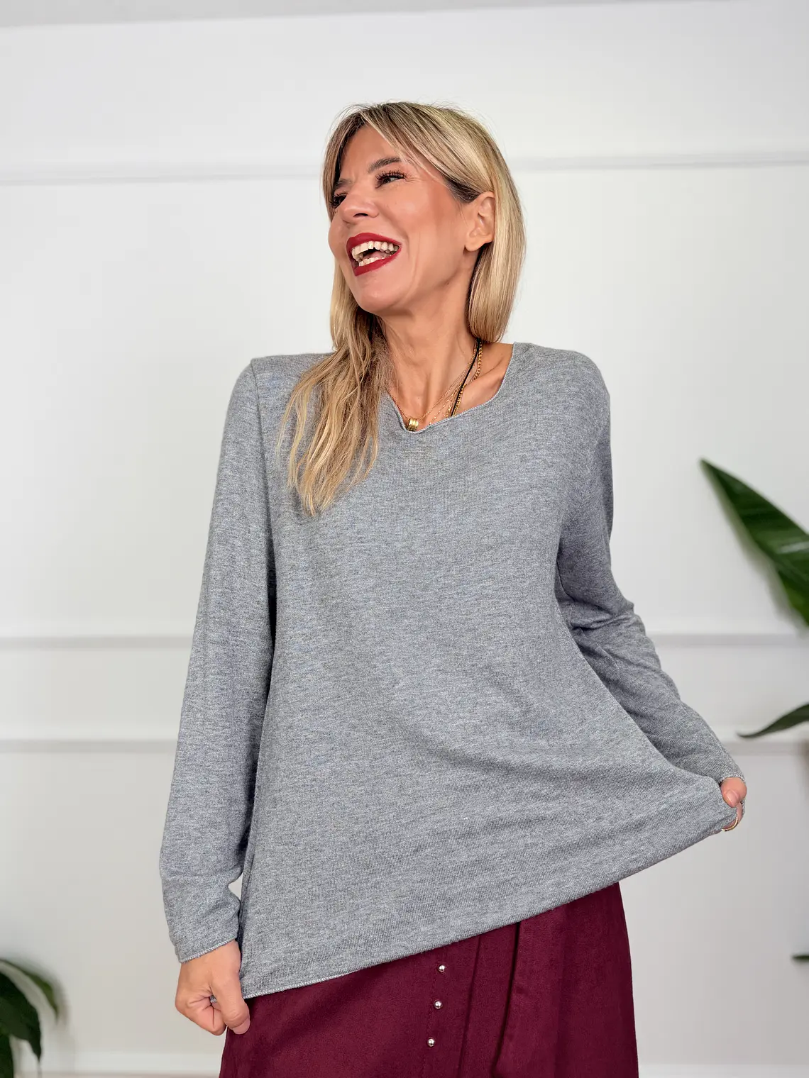 Maize Blouse Grey 21429 1
