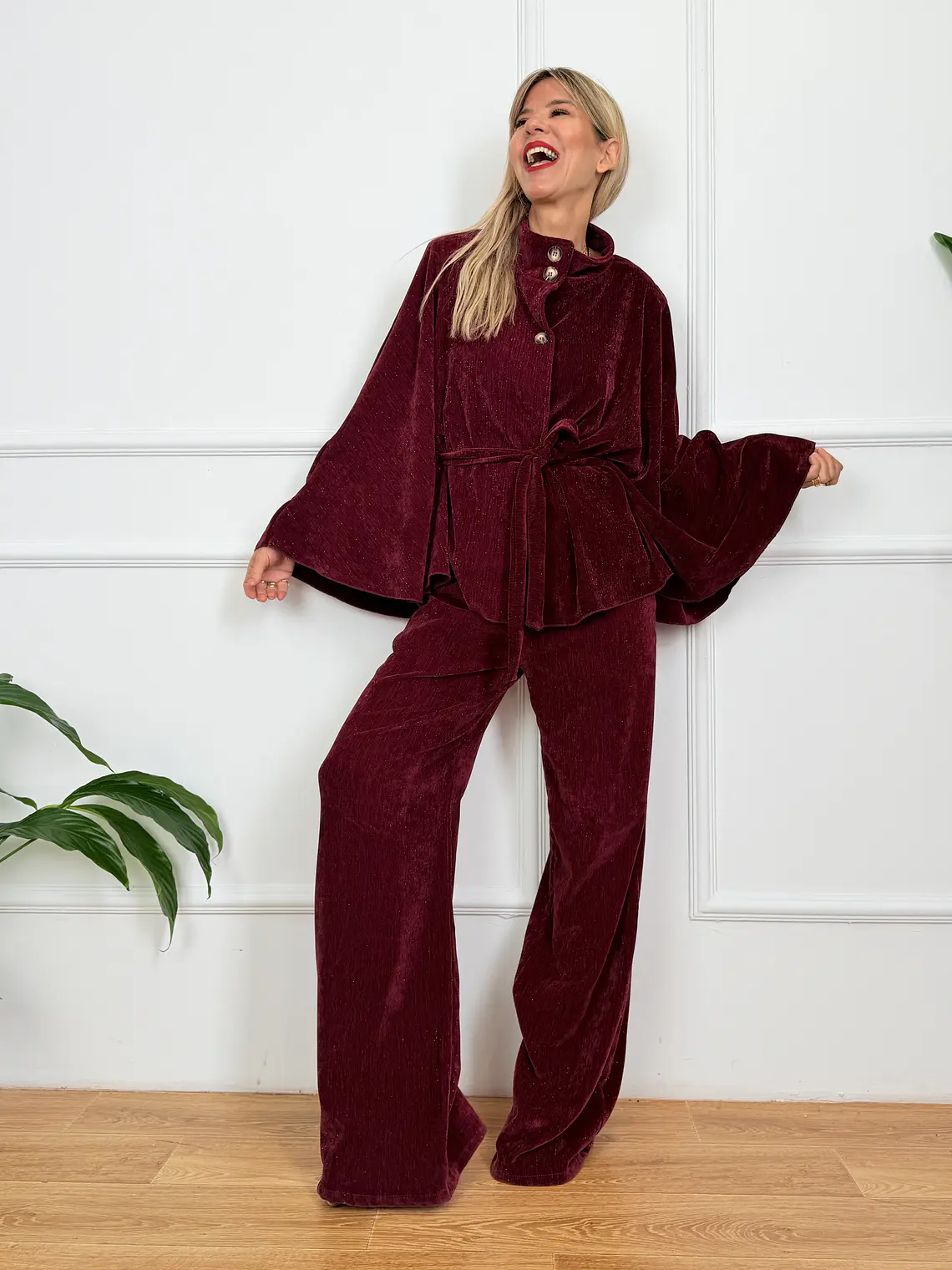 Niamh Set Burdundy 7185   1