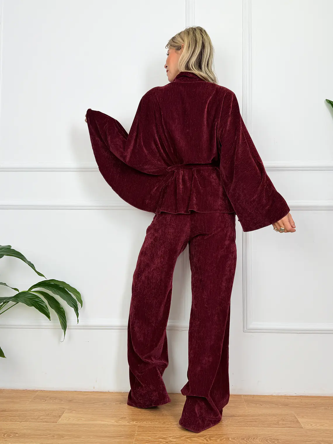 Niamh Set Burdundy 7185   3
