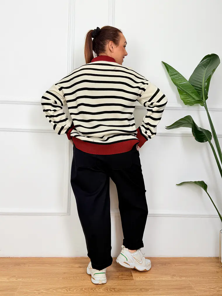 Oswin Stripped Sweater Ivory 27816 4