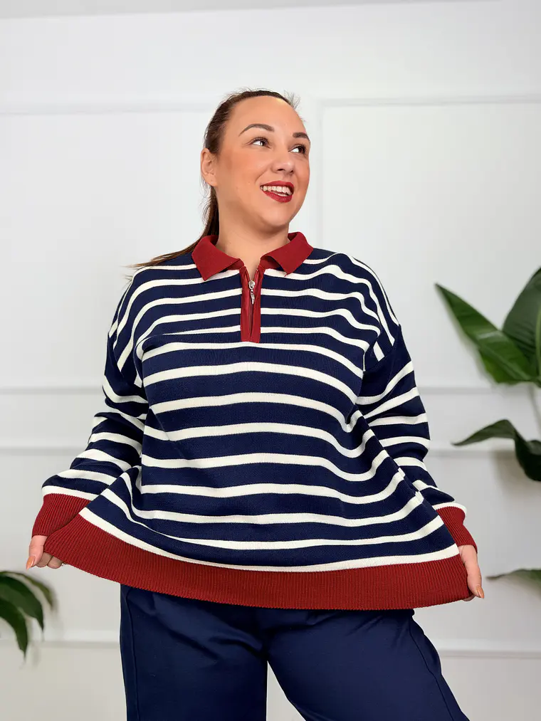 Oswin Stripped Sweater Blue 27816 5