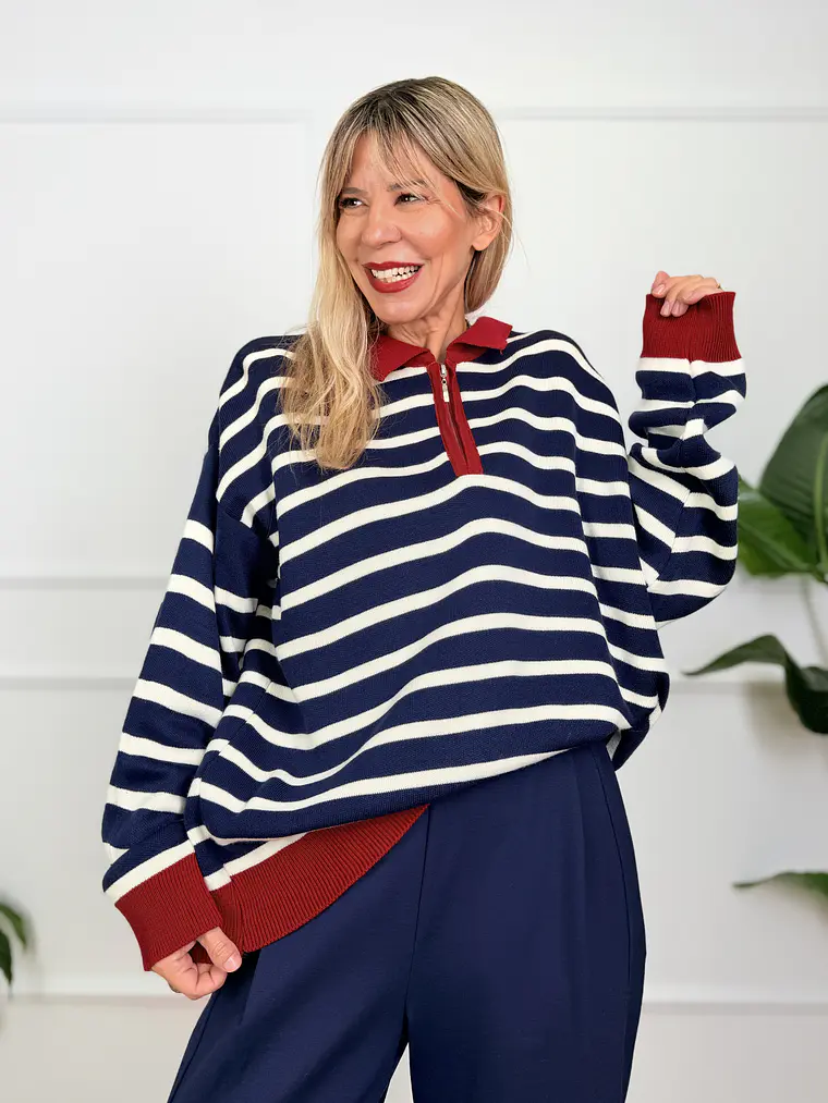 Oswin Stripped Sweater Blue 27816 1