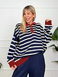 Oswin Stripped Sweater Blue 27816 - thumbnail 1
