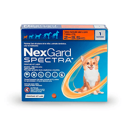 NEXGARD SPECTRA 1 TABLETA DE 2 A 3,5 K