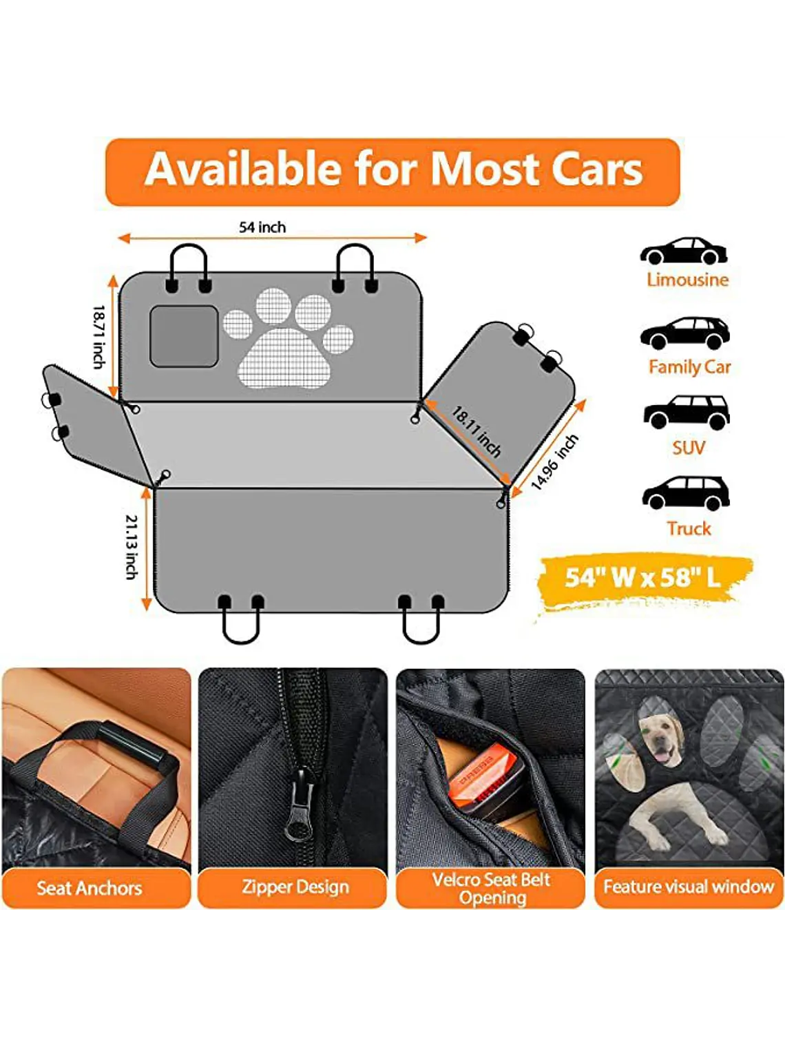 🐾 Funda Premium para Asiento de Auto para Mascotas 2