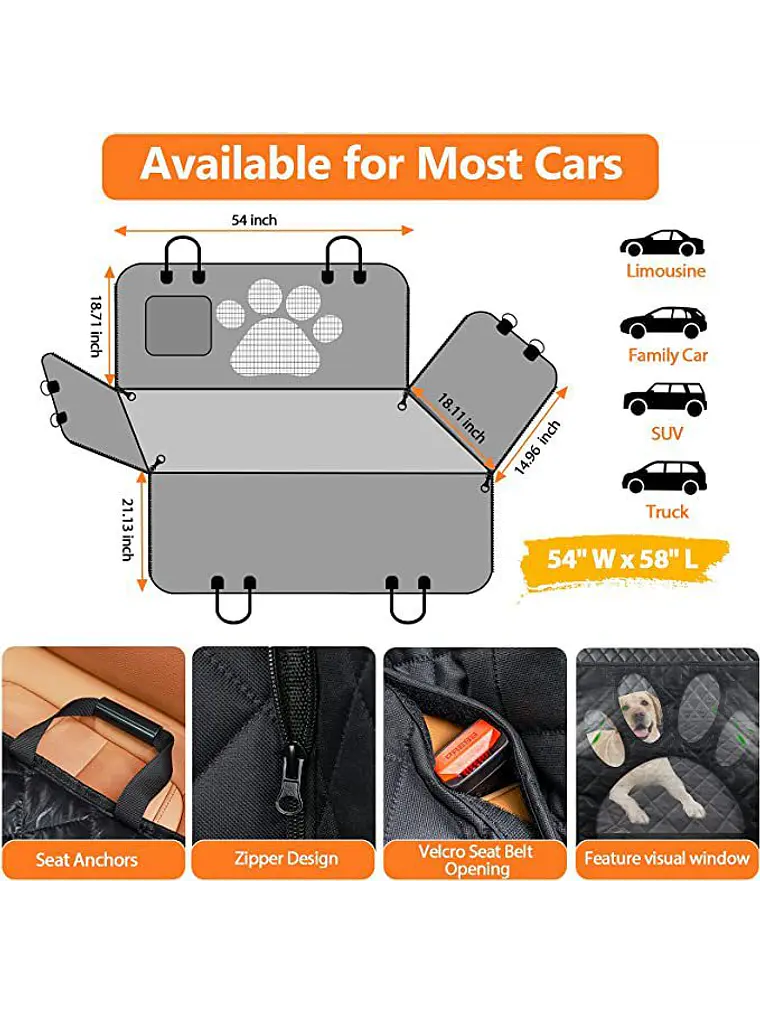 🐾 Funda Premium para Asiento de Auto para Mascotas 2