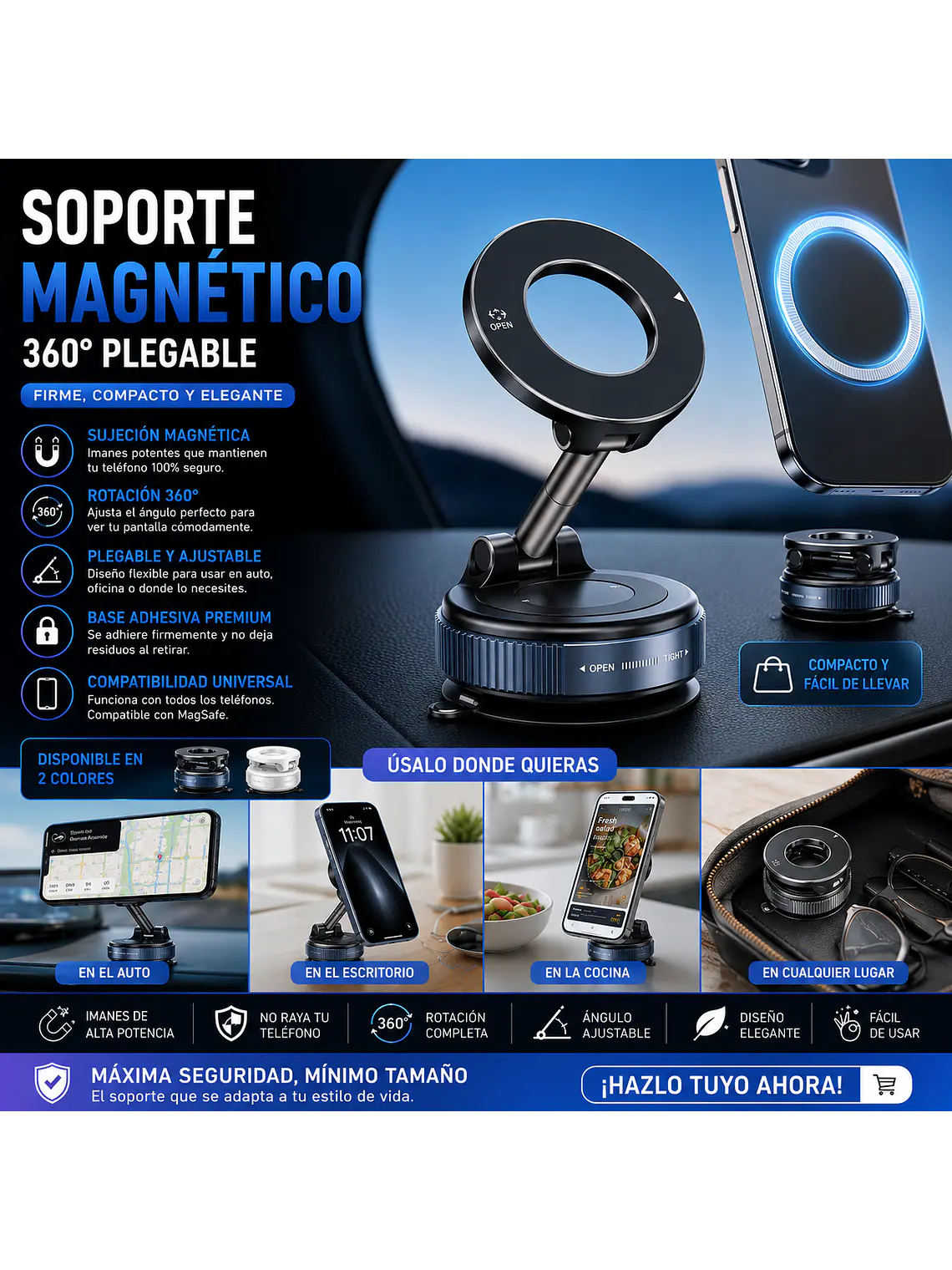 🚗📱 Soporte Magnético Premium para Celular 1