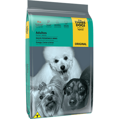 Three Dogs Original Adulto Razas Pequeñas - Pollo y Carne