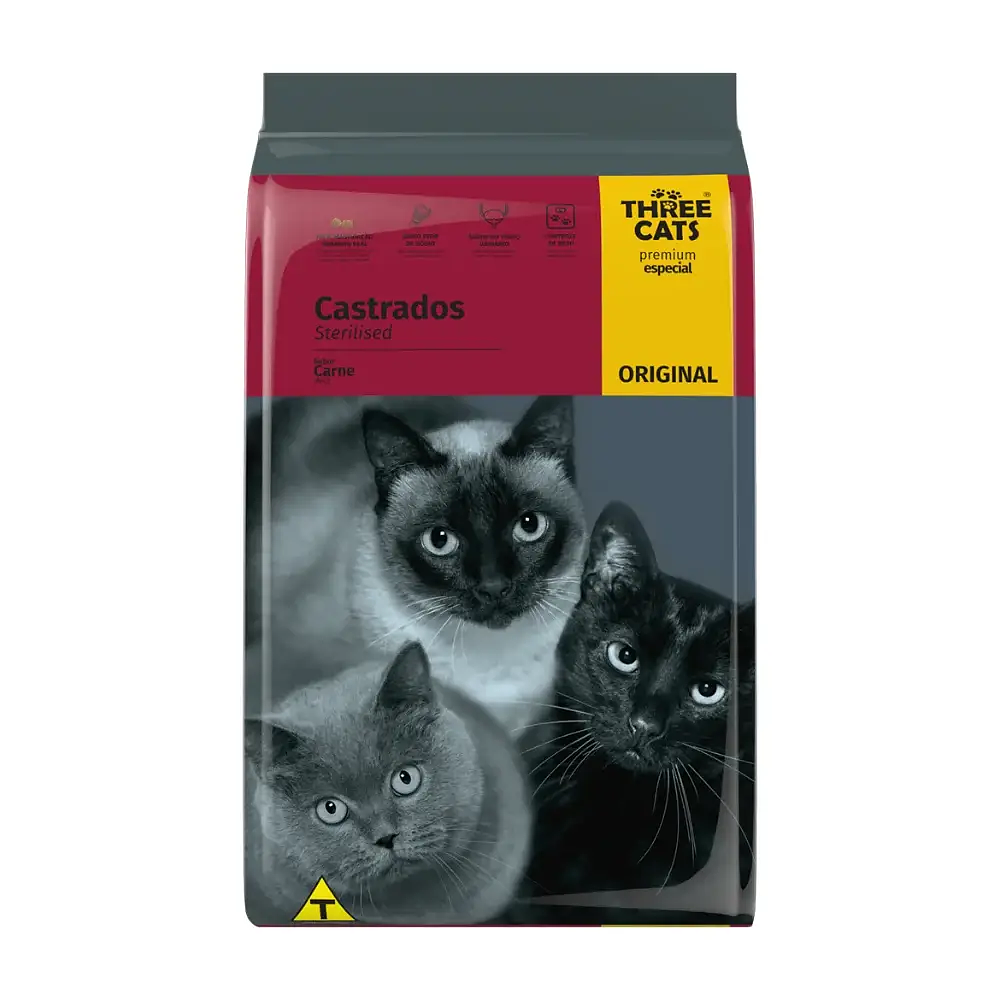 Three Cats Original Castrados - Sabor Carne