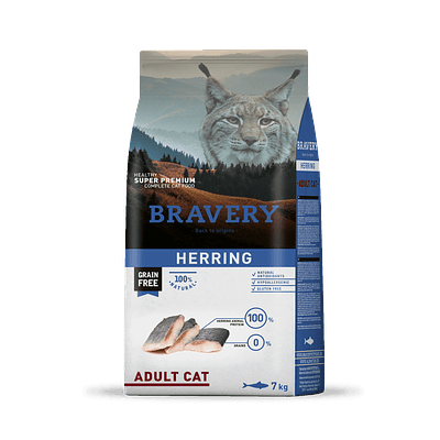 Bravery Herring Adult Cat - Arenque Grain Free