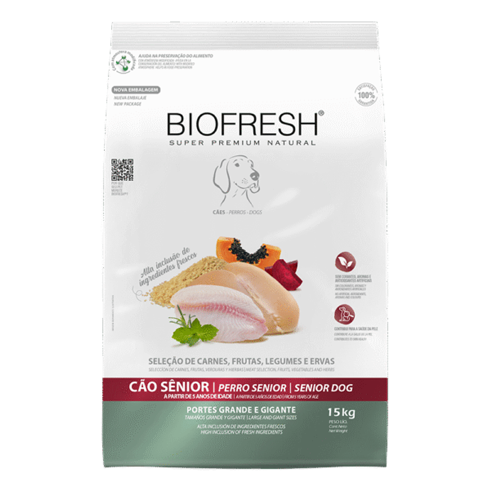 Biofresh Senior Razas Grandes y Gigantes - Mix de Carnes
