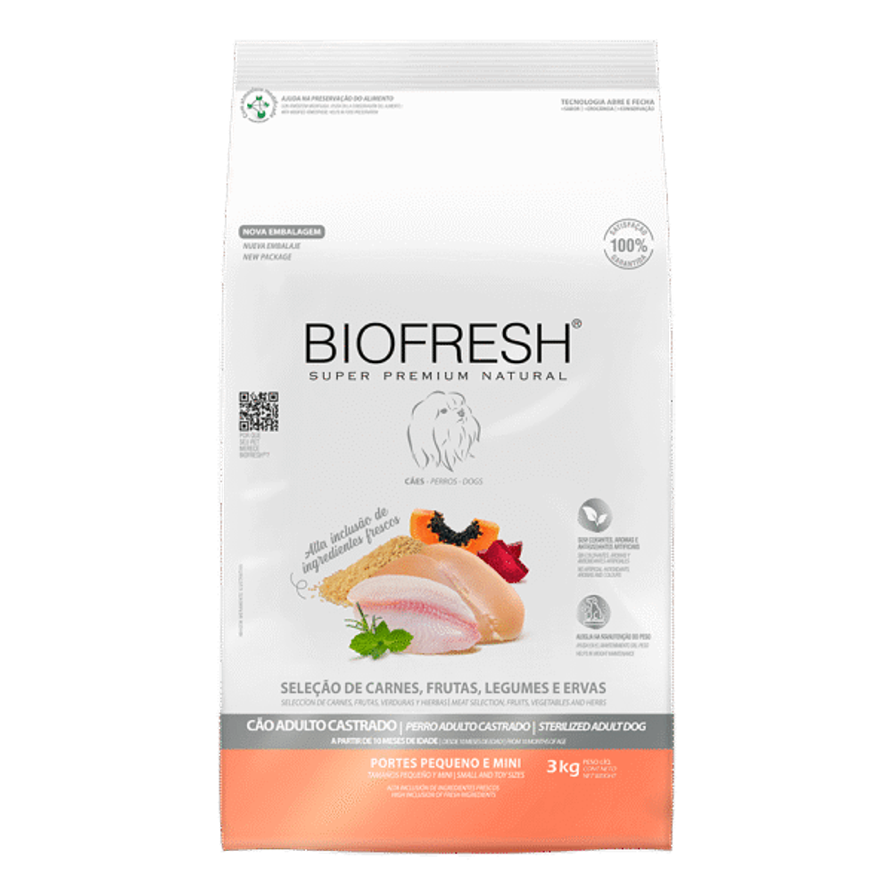 Biofresh Adulto Castrado Razas Pequeñas y Mini - Mix Carnes