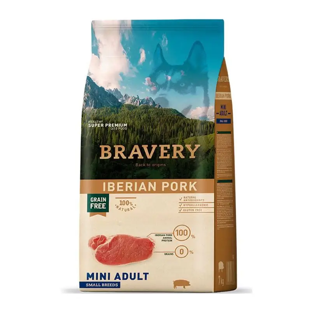 Bravery Iberian Pork Mini Adult - Cerdo Ibérico Grain Free