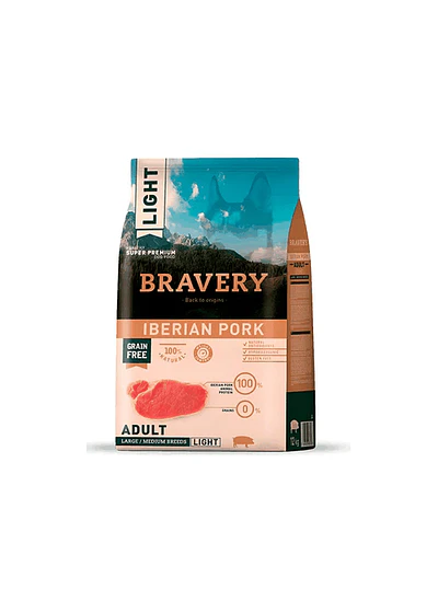 Bravery Iberian Pork Light 4kg y 12kg - Equilibrio Peso 