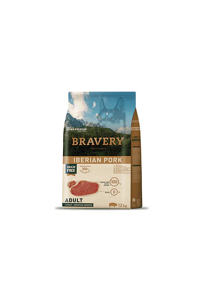 Bravery Iberian Pork Razas Medianas y Grandes 4kg y 12kg