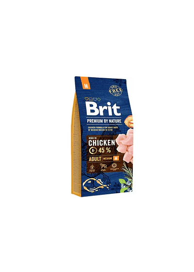 Brit Premium Adult Medium 15kg  - Energía Natural 
