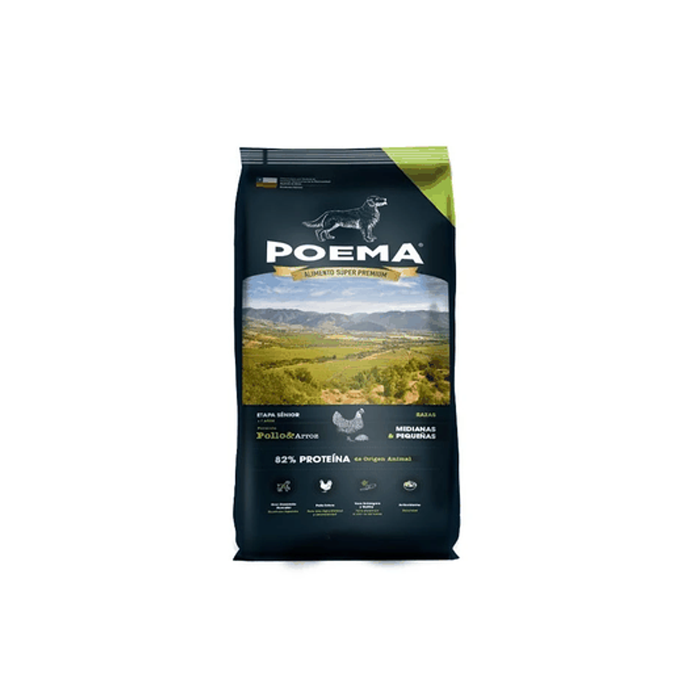 Poema Senior Razas Medianas y Pequeñas - Pollo y Arroz 