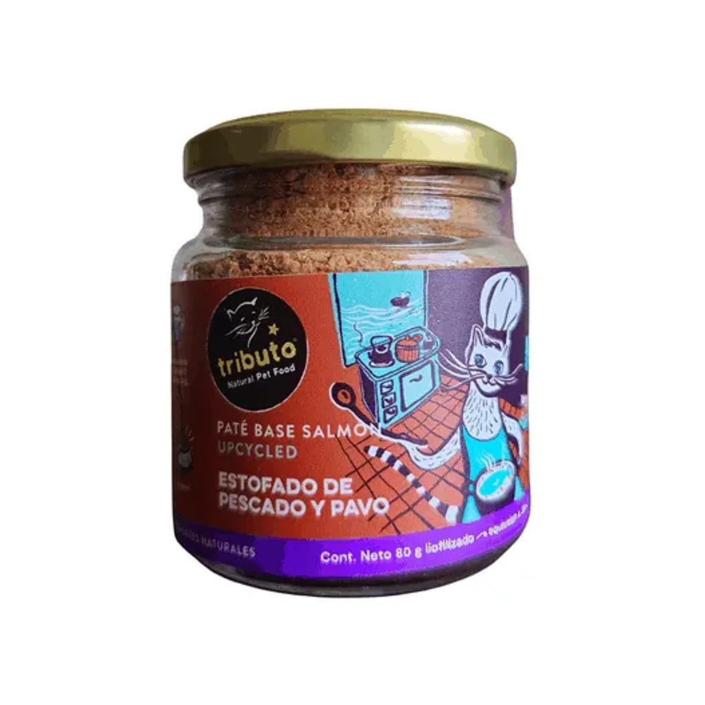 Pate Estofado de Pescado y Pavo para gatos exigentes