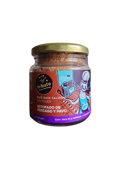 Pate Estofado de Pescado y Pavo para gatos exigentes