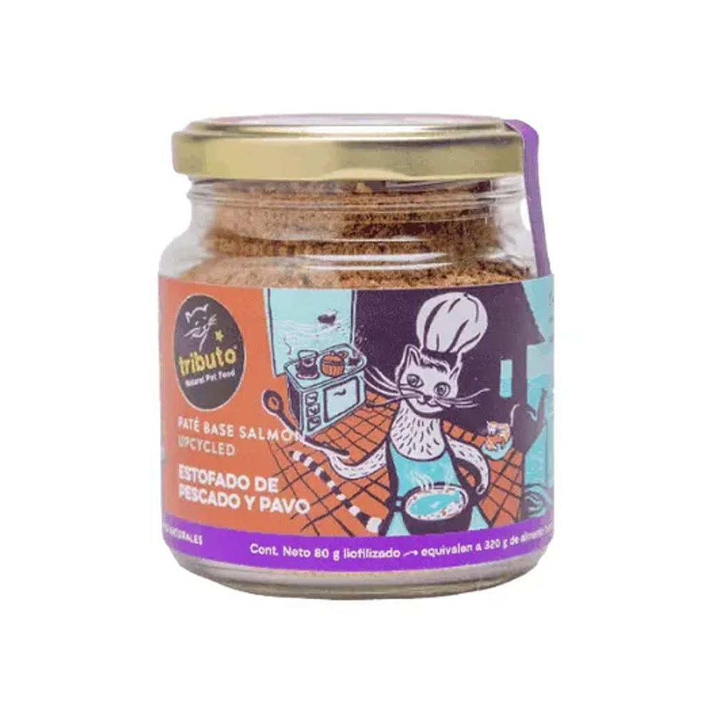 Pate Estofado de Pescado y Pavo para gatos exigentes