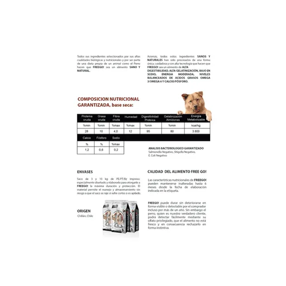 Free Go! Carne Fresca & Vegetales - Nutrición Natural para tu Perro