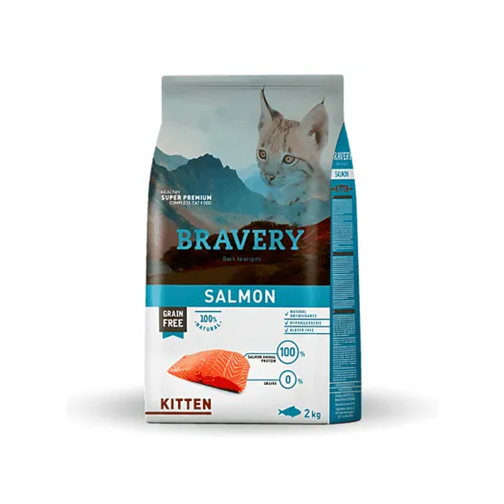 Bravery Kitten Salmon - Dieta Natural Grain Free