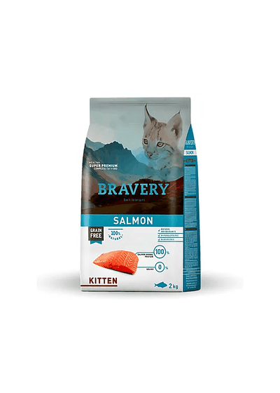 Bravery Kitten Salmon - Dieta Natural Grain Free