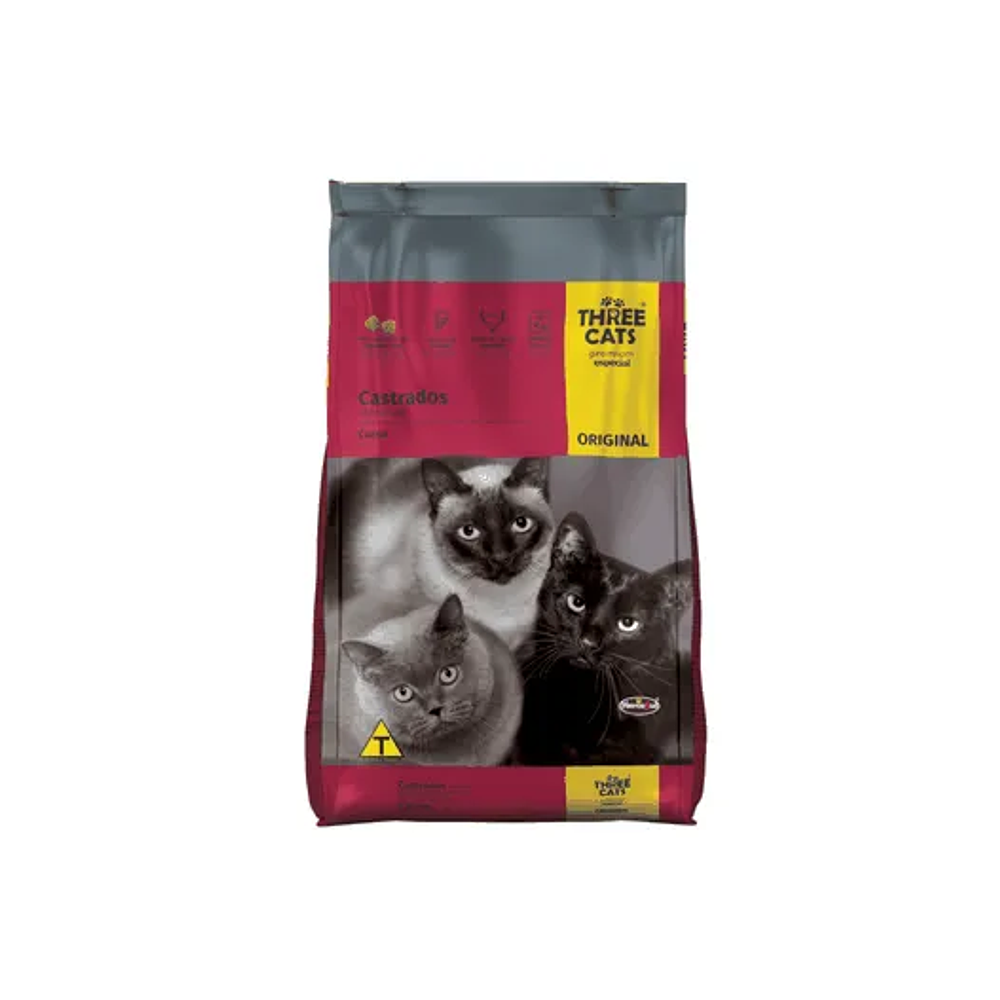 Three Cats Gatos Castrados - Salud Premium
