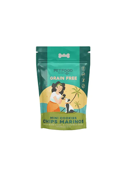 Petfood Factory Chips Marinos 180gr - Snack con Algas y Prebióticos