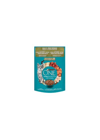 Purina ONE Multiproteínas - Nutrición Avanzada Salmón y Atún 85gr