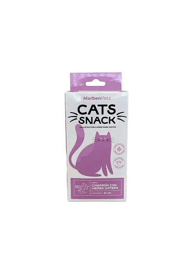 MarbenPets Cats Snack - Camarón y Hierba Gatera 80gr