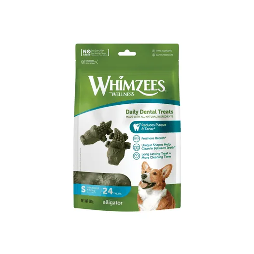 Whimzees Alligator S - Limpieza Dental Divertida y Eficaz