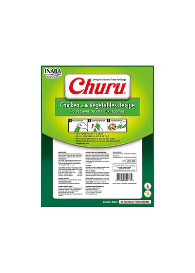 Churu Dog Pollo y Vegetales - La Recompensa Cremosa e Saludable 8uds