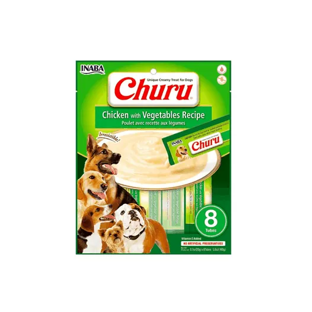 Churu Dog Pollo y Vegetales - La Recompensa Cremosa e Saludable