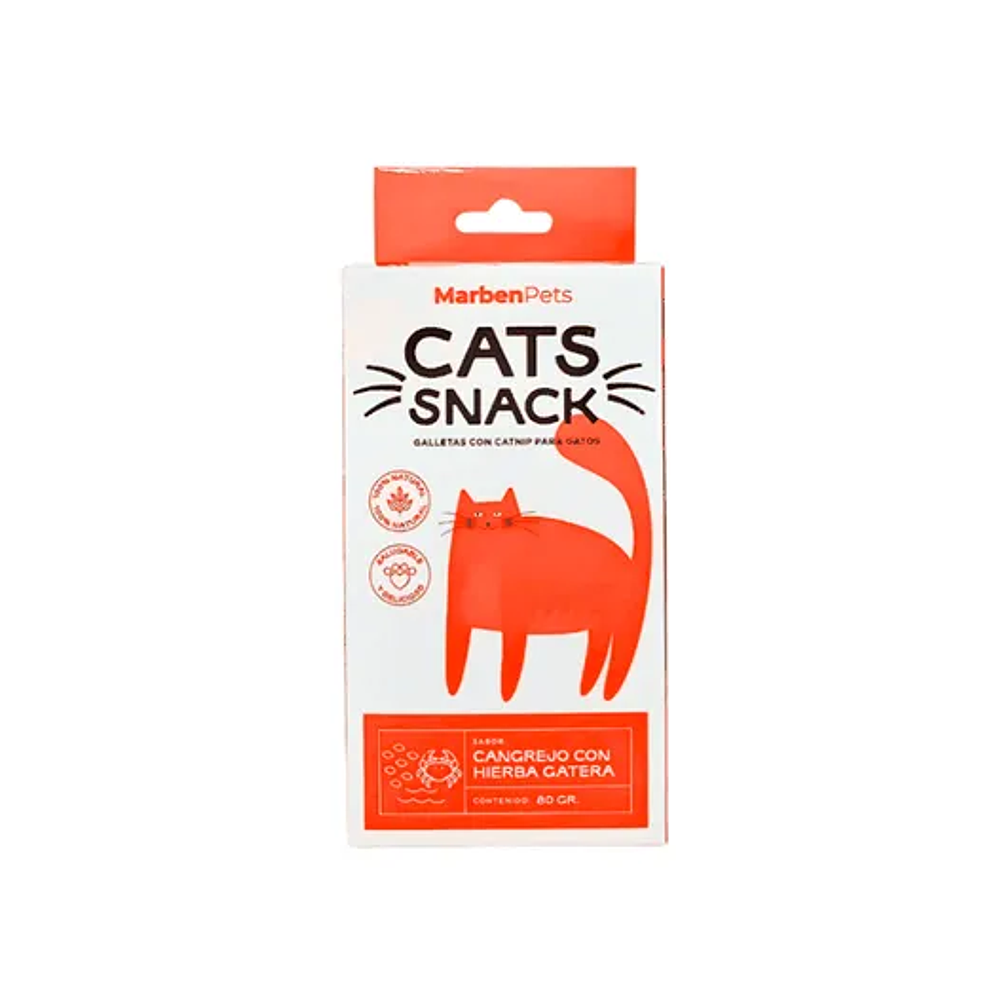 MarbenPets Cats Snack - Cangrejo con Hierba Gatera 
