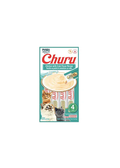  Churu Cat Pollo y Cangrejo - Una Delicia Cremosa 4uds